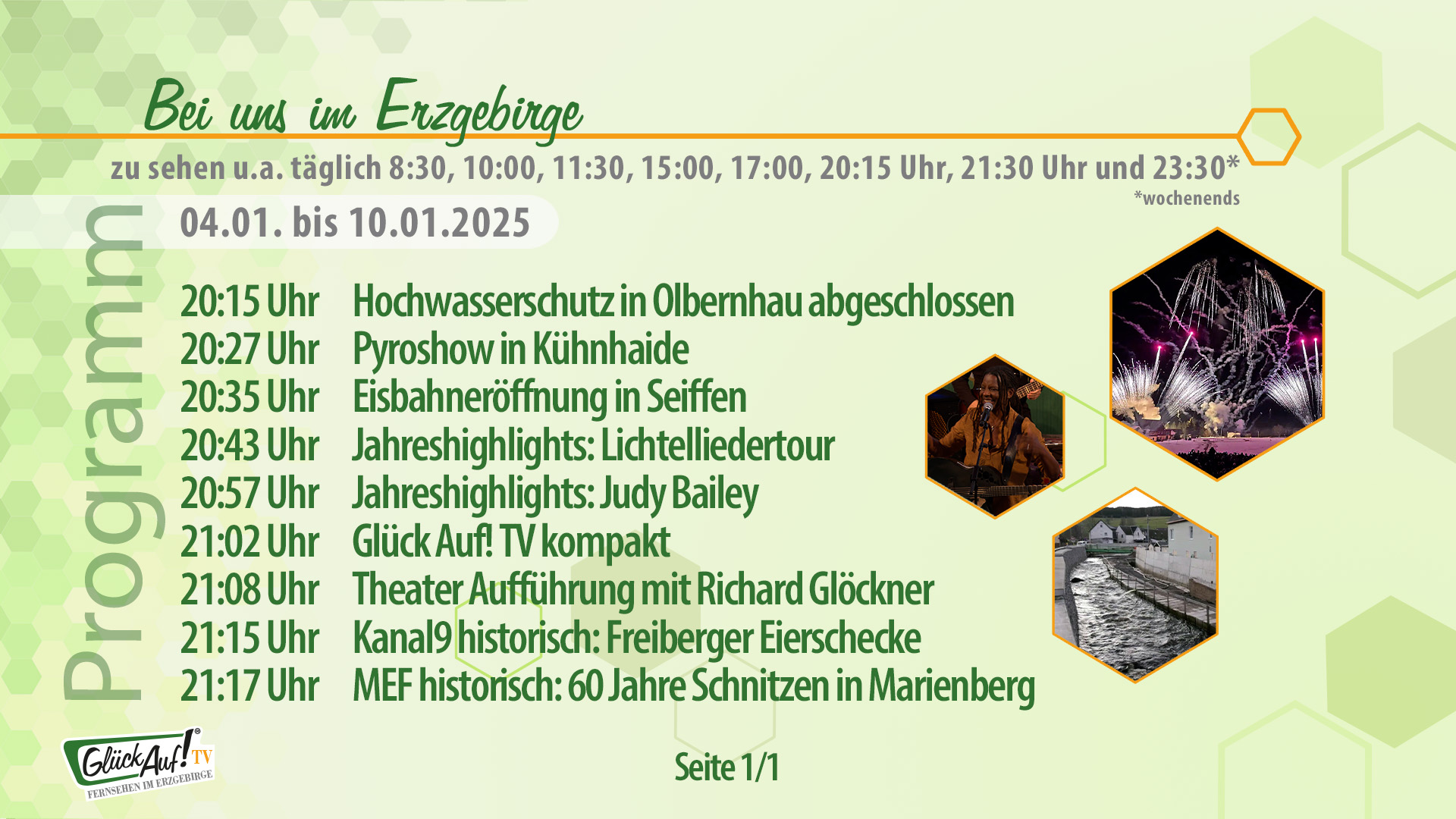 Bei uns im Erzgebirge für die Woche vom 04.01. bis 10.01.2025