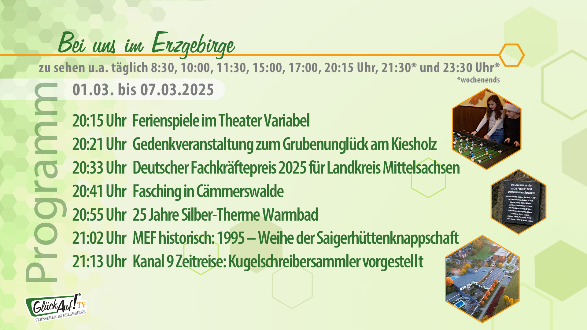 Bei uns im Erzgebirge für die Woche vom 01.03. bis 07.03.2025 Bei uns im Erzgebirge für die Woche vom 01.03. bis 07.03.2025