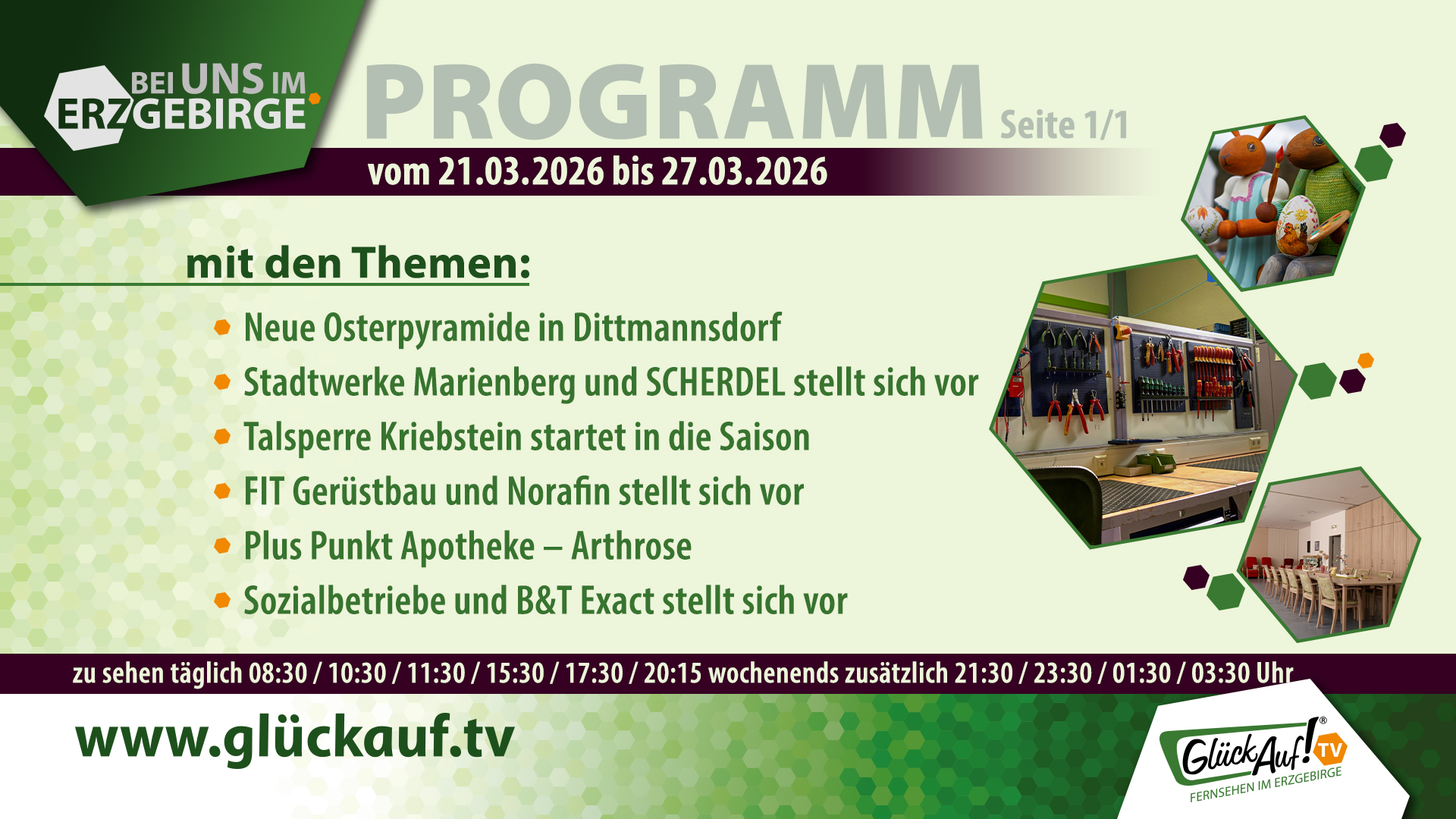 Bei uns im Erzgebirge für die Woche vom 21.03.2026 bis 27.03.2026